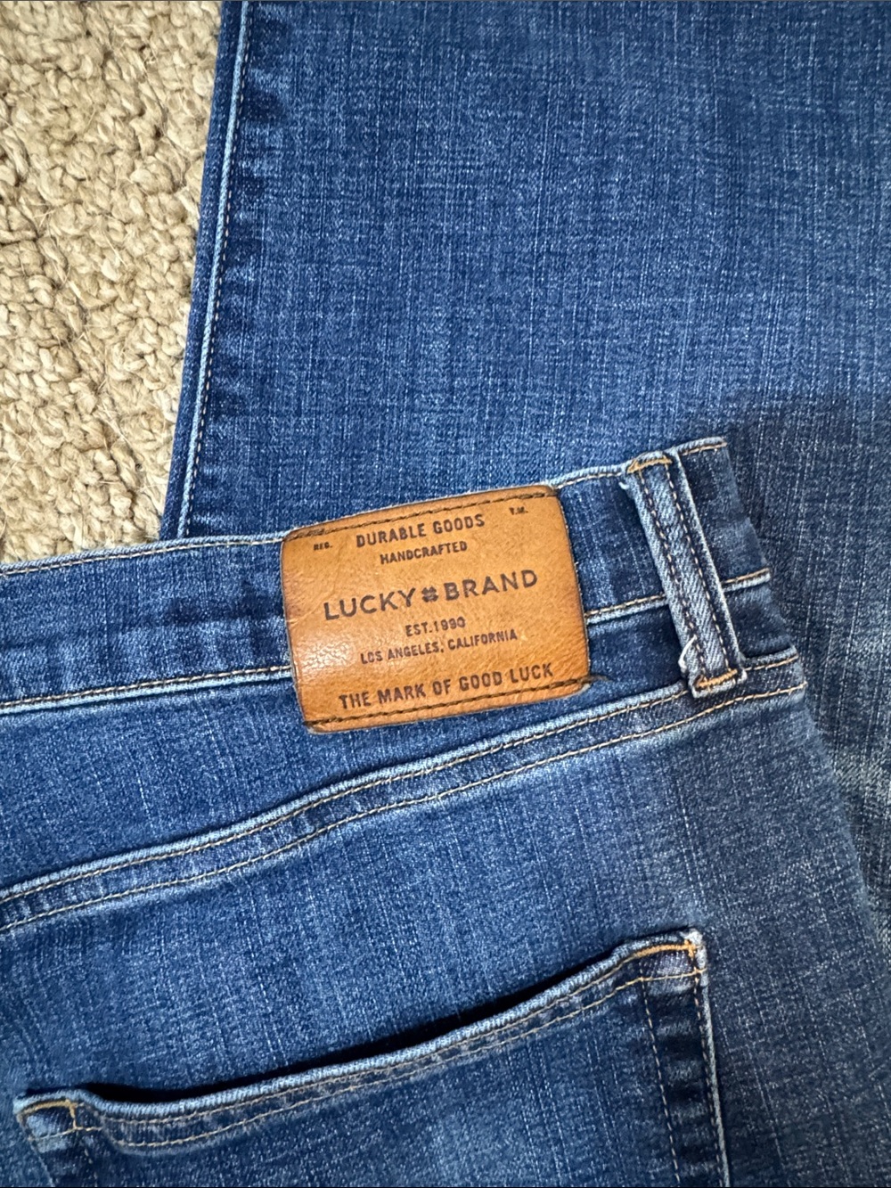 Lucky Brand Men’s Slim Straight Jeans - Dark Blue Wash big and tall